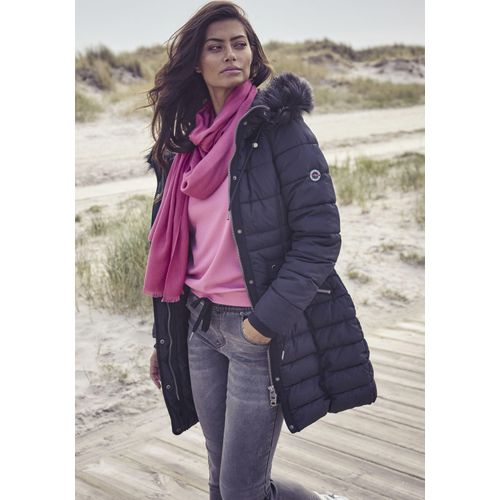 Schal LAURA SCOTT, Damen, pink, Web, Obermaterial: 100% Polyester, unifarben, Modetücher, Schal-Tuch mit feinen Fransen - neue Farbe champagner