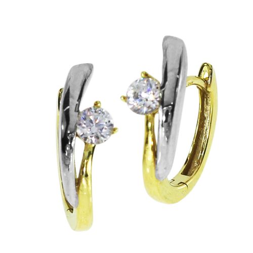 Paar Creolen OSTSEE-SCHMUCK "Ostsee-Schmuck Creole Rike Creole Rike", gelb, Ohrringe, Damen, 12 x 6,0mm, Gelbgold 333