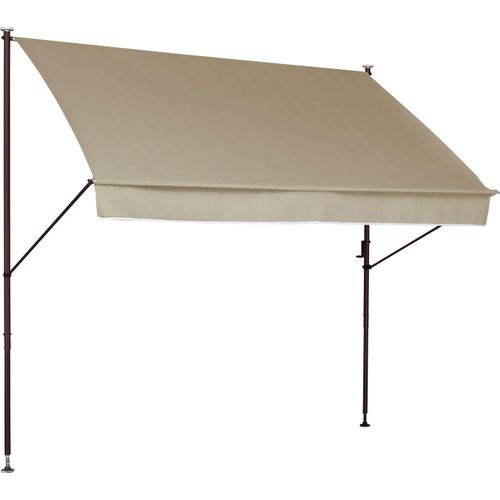 Klemmmarkise "Style", beige, B:400cm H:225cm, Polyacryl, ANGERER FREIZEITMÖBEL, Markisen, Montage ohne Bohren und Dübeln