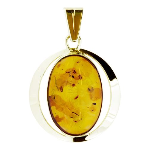 Kettenanhänger OSTSEE-SCHMUCK "Ostsee-Schmuck Anhänger Mathilda Anhänger Mathilda", gelb, Schmuckanhänger, Damen, 40 x 27mm, Gelbgold 333, 3,8 g, Kettenanhänger