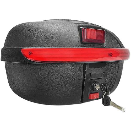 Gepäckträgertasche SACHSENRAD "Gepäckträger-Box Globus", schwarz (schwarz, rot), Taschen, B/H/T: 37cm x 25cm, PVC, Gepäckträgertasche, B:37cm H:25cm