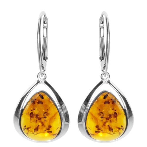 Paar Ohrhänger OSTSEE-SCHMUCK "Ostsee-Schmuck Ohrhänger Angelina Ohrhänger Angelina", weiß, Ohrringe, Damen, 35 x 15mm, Silber 925 (Sterlingsilber)