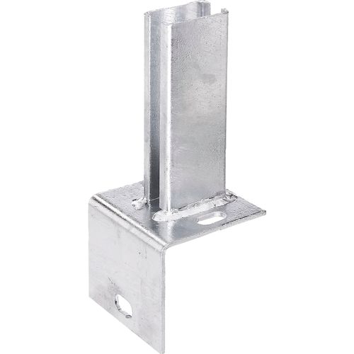 Pfostenträger ALBERTS, grau (feuerverzinkt), B:10cm T:9,4cm, Stahl, Bodenanker, zum Aufschrauben, feuerverzinkt, für Pfosten 60 x 40 mm