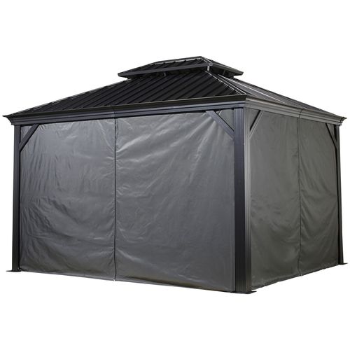 Pavillonseitenteil SOJAG, grau (dunkelgrau), Polyester, Pavillonseitenteile, passend für Pavillon Messina/Mykonos 10x12