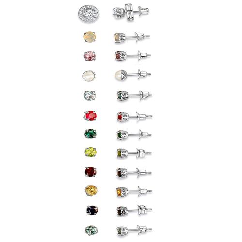 Ohrstecker-Set LADY, silber (silber 925), Ohrringe, Damen