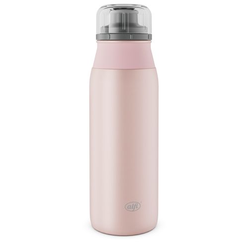 Trinkflasche ALFI "ELEMENT BOTTLE, Edelstahlkörper, spülmaschinenfest", pastel rose mat, H:22,29cm, Edelstahl, Kunststoff, Silikon, Tritan, Trinkflaschen, 0,6l, Free-Flow Trinksystem mit intuitivem Schraubverschluss