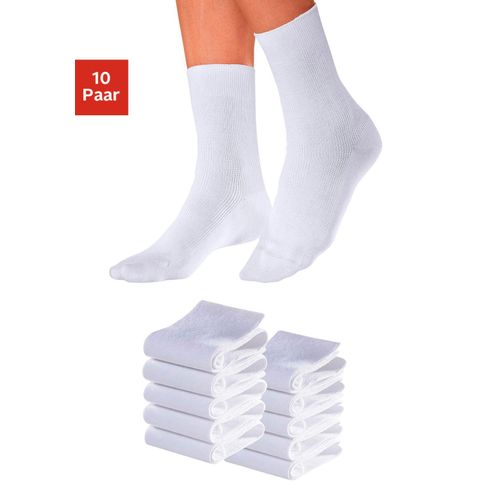 Arbeitssocken GO IN, Herren, Gr. 45-46, weiß, Baumwolle, Polyamid, uni und gemustert, elastisch, Socken, für medizinische Berufe