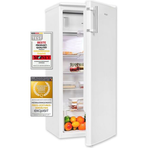 Exquisit Kühlschrank KS185-4-HE-040E weiss | 190 l Nutzinhalt | Weiß