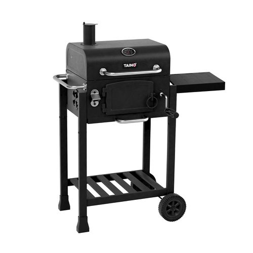 TAINO HERO Smoker klein BBQ Grillwagen Holzkohle-Grill Grillkamin Standgrill Räucherofen Grillrost
