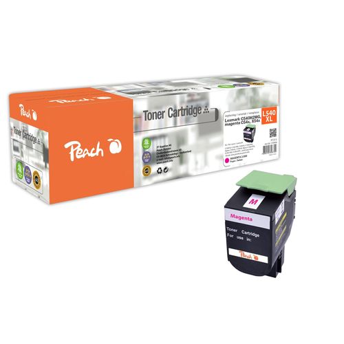 Peach L54 Toner XL ma ersetzt Lexmark C540H2MG für z.B. Lexmark C 540 N, Lexmark C 543 DN, Lexmark C 544 DN, Lexmark C 544 DTN, Lexmark C 544 DW (wiederaufbereitet)