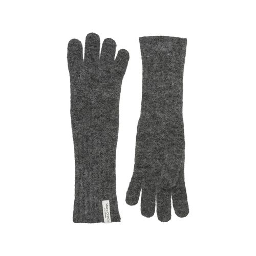Abendhandschuhe MARC O'POLO "aus Wolle-Alpakawolle-Mix", Damen, rocky grau melange, Obermaterial: 33% Polyamid, 32% Wolle (Schafwolle), 32% Alpaka, 3% Elasthan, unifarben, Handschuhe