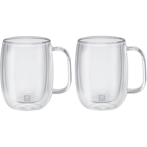 Gläser-Set ZWILLING "Sorrento Plus", transparent, B:9,1cm H:11,5cm, Borosilikatglas, Trinkgefäße, Doppelwandig, Borosilikatglas, 2-tlg., je 350 ml