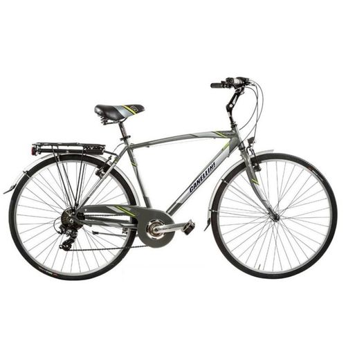 Stadtfahrrad Canellini EGO Aluminium herren 21v - Grau/Lime - Größe 52