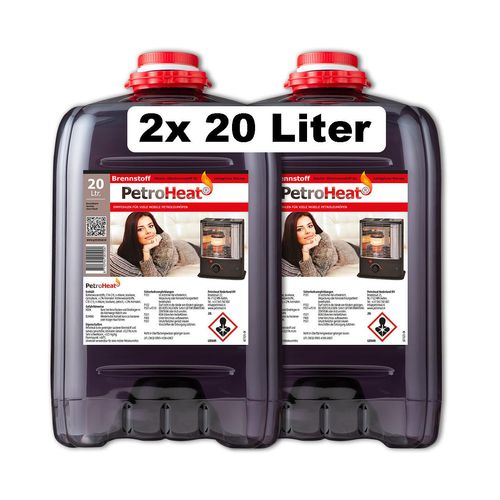 2x Petroleum 20 L Kanister zum Heizen für Petroleum-Ofen Heizofen