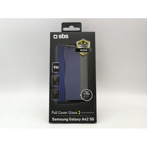 SBS Glas Displayschutz Full Cover Samsung Galaxy A42 schwarz