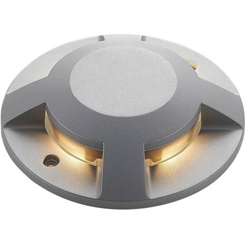 Lucande LED-Bodenstrahler Jeffrey, silber, 4 Lichtaustritte