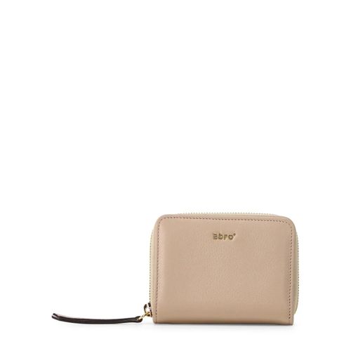 Abro Portemonnaie - Kleines Portemonnaie aus Leder - Gr. unisize - in Grau - für Damen