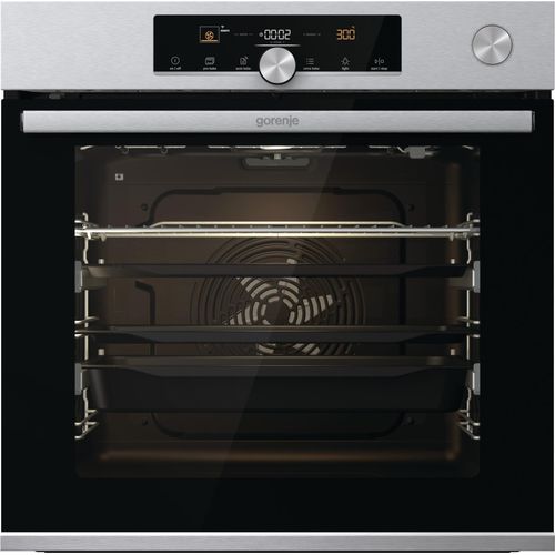 Gorenje BPSA6747A08XWI OptiBake Einbaubackofen, GentleClose Türeinzug, PyroClean, 77 Liter, schwarz