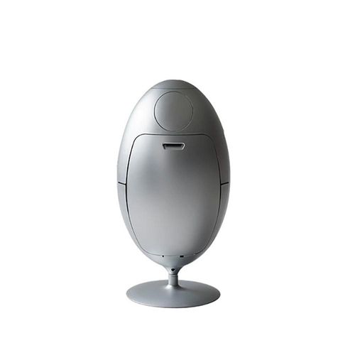 Mülleimer, Ei-förmiger Mülleimer, Kreativer Mülleimer, Mülltrennsystem, Haushaltsmülleimer, A Silber 45×45×84 cm 【LJT4321】
