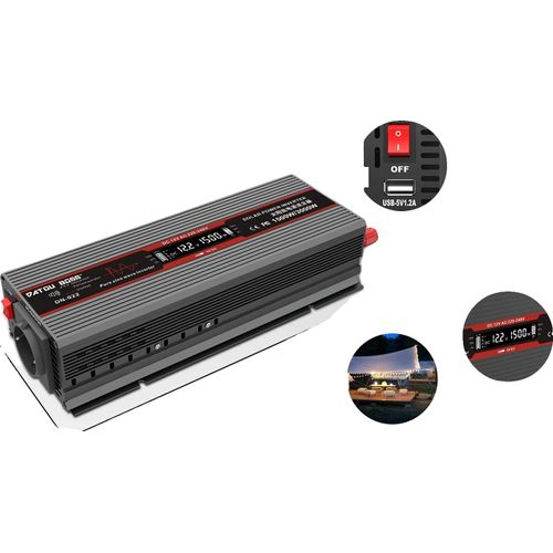 Auto-Inverter, reine Sinuswelle, LCD-Display, DNB-12V1500W