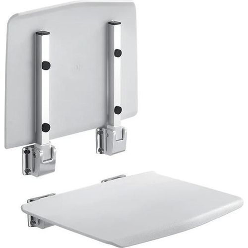 Badezimmerstuhl, Klappdesign, hohe Tragfähigkeit, Elfenbein Weiß