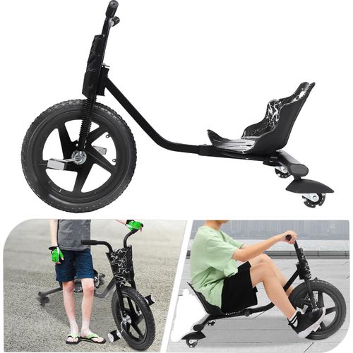Drift Trike, Maximale Tragfähigkeit 80 kg, Geeignet für Kinder ab 6 Jahren, Größe 90*68*60 cm, Menschliche Antriebskraft, 3-Rad-Design