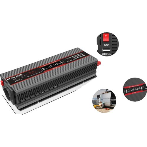 Auto-Inverter, reine Sinuswelle, LCD-Display, DNB-12V1200W