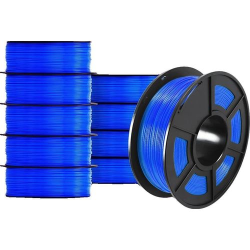 3D-Filament, biologisch abbaubar, hervorragende Zähigkeit, PETG Blau 10 Rollen