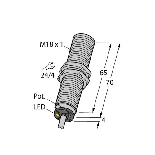 Turck 2504026 - BC5-M18-RP4X, Kapazitiver Sensor