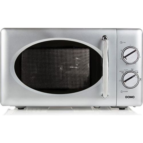 Domo DOMO DO3025 Mikrowelle / Mikrowellenherd solo - 25L - 900W - Retro - Grau