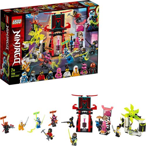 LEGO 71708 NINJAGO Marktplatz, Minifiguren-Set mit Digi Jay, Avatar Pink Zane und Avatar Harumi (inkl. 9 Minifiguren)
