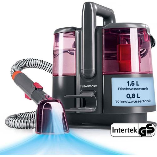 CLEANmaxx Polster- & Teppichreiniger 600W grau/rot mit Frisch- & Brauchwassertank