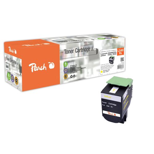 Peach L54 Toner XL ye ersetzt Lexmark C540H2YG für z.B. Lexmark C 540 N, Lexmark C 543 DN, Lexmark C 544 DN, Lexmark C 544 DTN, Lexmark C 544 DW (wiederaufbereitet)