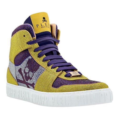 Philipp Plein Low-Top Sneaker - Hightop-Sneaker Notorious Mit Schmucksteinen - Gr. 37 (EU) - in Gelb - für Damen Image