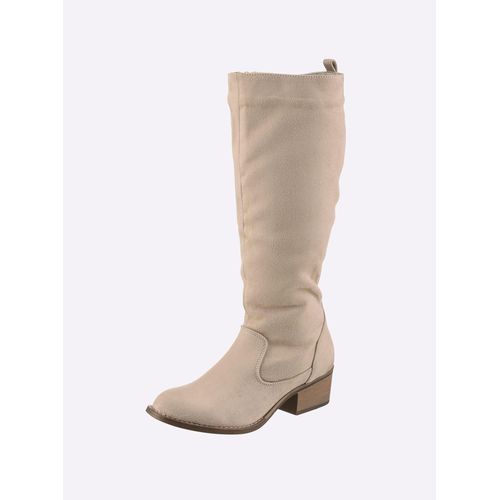 Stiefel ANDREA CONTI, Damen, Gr. 39, grau (taupe), Textil, Schuhe