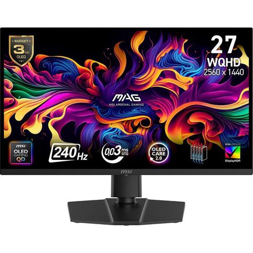 MSI MAG 271QP QD-OLED X24 26.5 Flat NA Tilt/Height/Pivot/Swivel