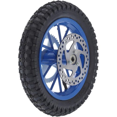 12,5 x 2,75 Zoll Mini-Fahrrad-Hinterrad, rutschfeste Gummi-Stahllegierung für 47 cc 49 cc 2-Takt-Dirt-Bike (blau)