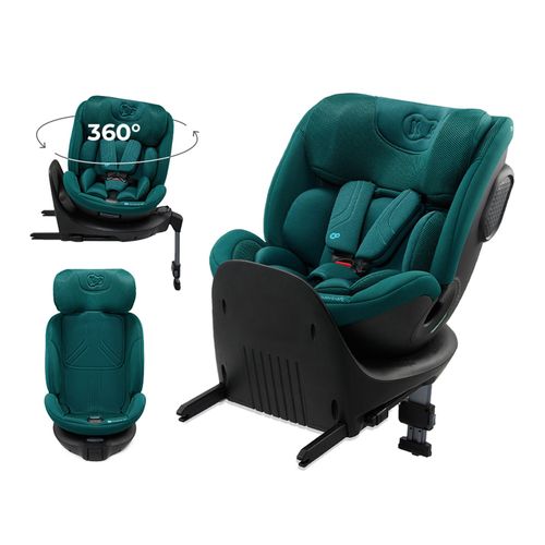 Kinderkraft XRIDER 2 i-Size - Autositz 40-150 cm - RWF bis 21 kg - 360° drehbar - SPS+, H-GUARD+ Systeme - 8 Liegepositionen - Memory-Schaum - Grün