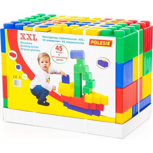 Polesie Bauklötze "XXL", 45 Elemente. + Anschluss für Blöcke (45 Elemente)