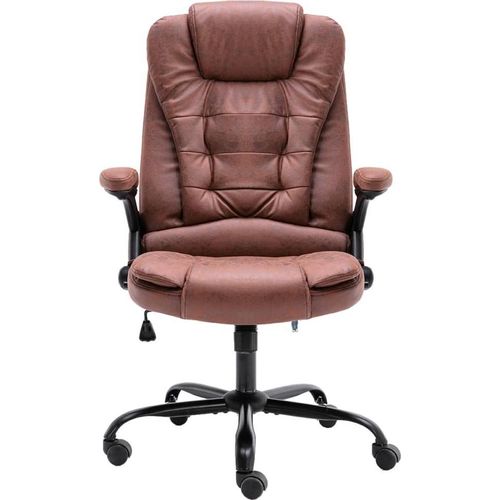 vidaXL Bürostuhl Hellbraun Wildleder-Optik