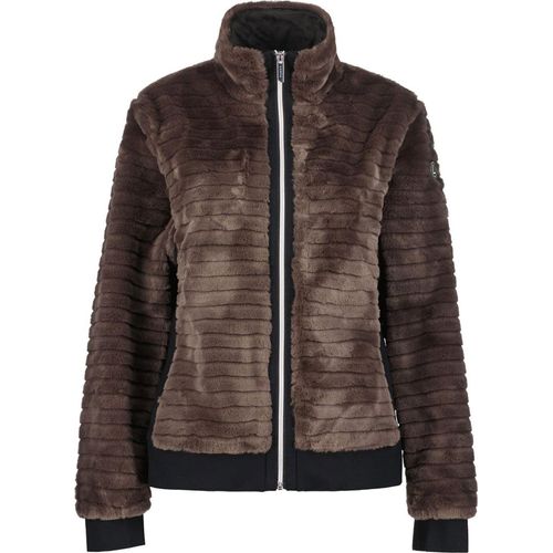 Luhta Damen Jacke Isolahti warm gefüttert mit Stehkragen Dunkelbraun-Schwarz