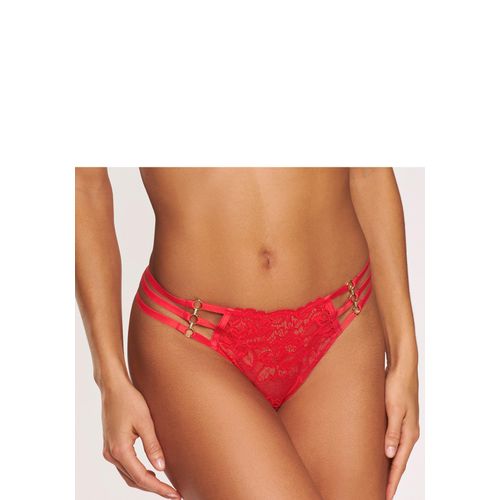 String-Ouvert JETTE, Damen, Gr. 44/46, rot, Spitze, Obermaterial: 90% Polyamid, 10% Elasthan, Unterhosen, mit aufregender Öffnung, sexy Dessousd, Reizwäsche
