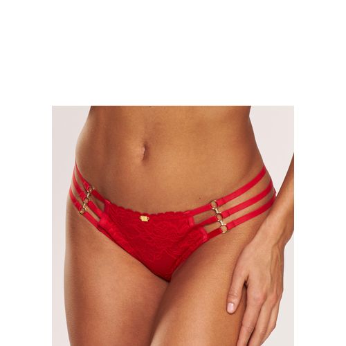 Slip JETTE, Damen, Gr. 48/50, rot, Spitze, Obermaterial: 90% Polyamid, 10% Elasthan, Unterhosen, mit aufregenden Bänder- und Ringdetails, sexy Dessous