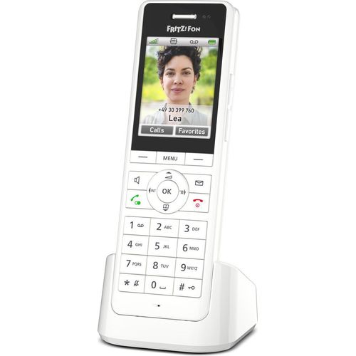 AVM FRITZ!Fon X6 Weißes schnurloses DECT-Telefon mit Anrufbeantworter