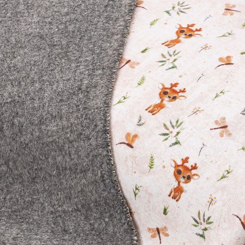 Alpenfleece "Rehlein", natur-color