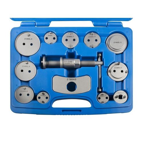 SWSTAHL Bremskolbenrückdrehwerkzeug, 13-tlg. Dreh-/Rückstellwerkzeugsatz, Bremssattelkolben 01435L