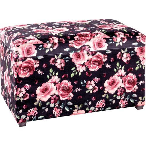 Truhe HAKU, bunt, B:65cm H:42cm T:40cm, MDF, Stoff, Truhen