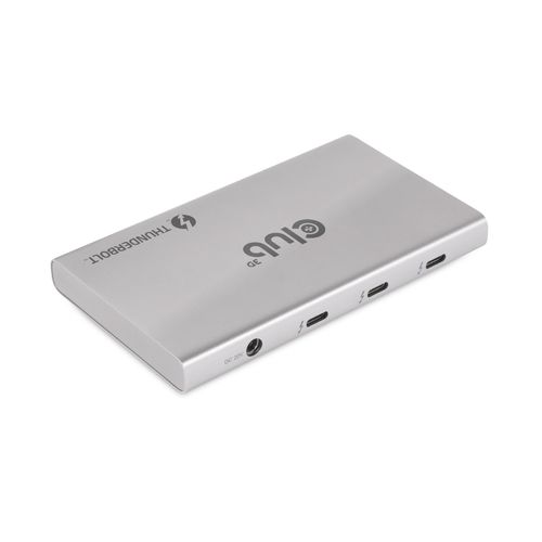 Club3D Thunderbolt4 5-in-1 HUB > 3xThunderbolt/1xUSB Bu/Bu retail