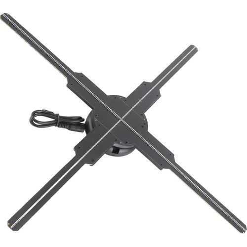 17,7 Zoll 3D-Hologramm-Lfter, Holografisches Display, 512 LEDs, 4 Flgel, Holografischer Video-Werbeprojektor, 3D-Hologramm-Videoprojektor mit Nacktem Auge fr (EU-Stecker AC