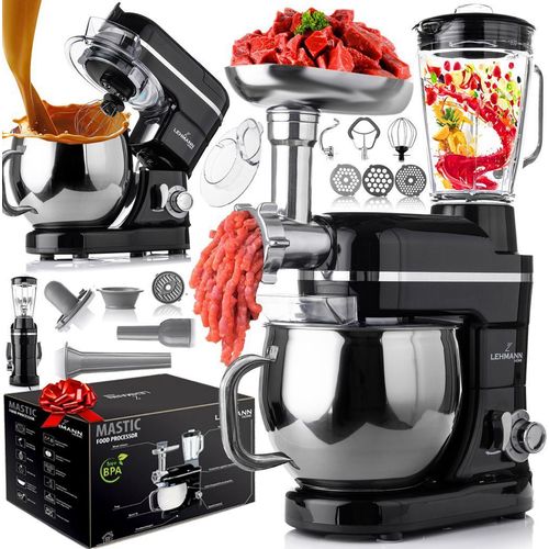 Leistungsstarker Planetenroboter Lehmann 1300W: Farbe schwarz, 1,5L Mixer, leistungsstarker Motor